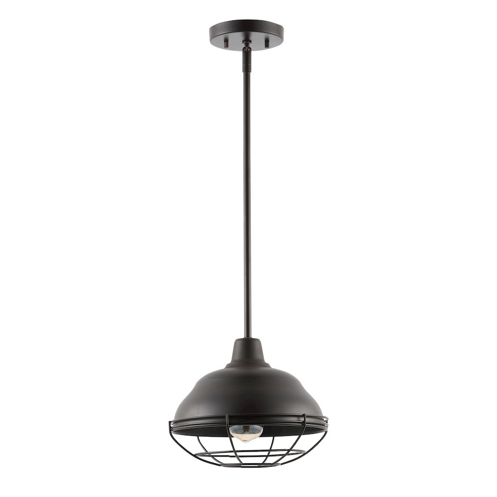 Levi Industrial Farmhouse Iron Led Pendant. Picture 1