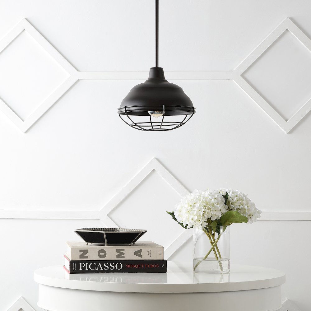 Levi Industrial Farmhouse Iron Led Pendant. Picture 5