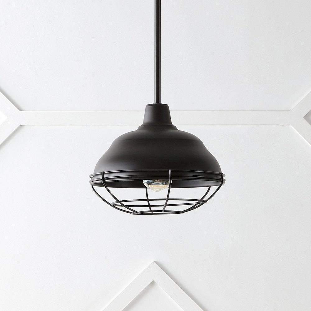 Levi Industrial Farmhouse Iron Led Pendant. Picture 6