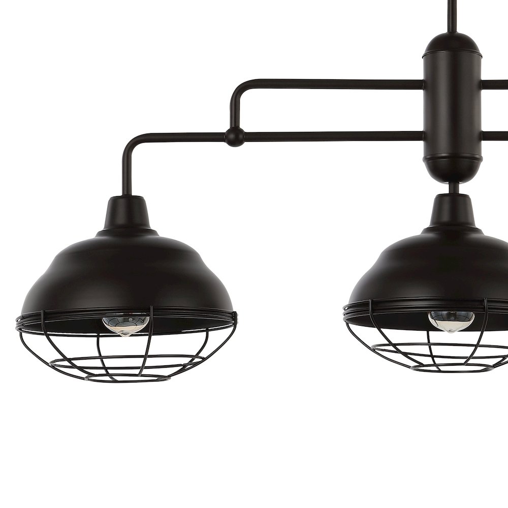 Levi Industrial Farmhouse Iron Led Pendant. Picture 2