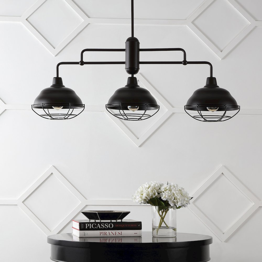 Levi Industrial Farmhouse Iron Led Pendant. Picture 5