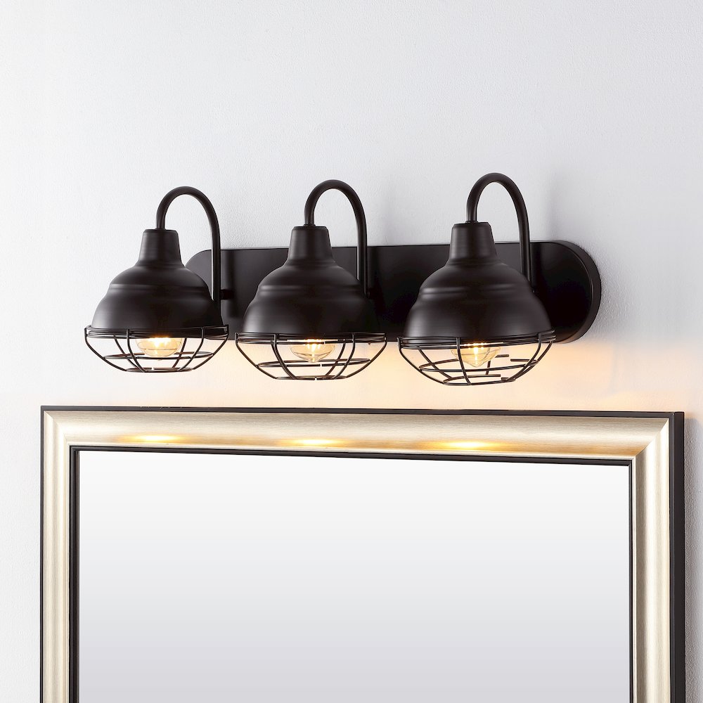 Levi Industrial Farmhouse Iron Led Vanity. Picture 8