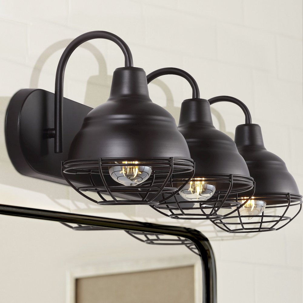 Levi Industrial Farmhouse Iron Led Vanity. Picture 9