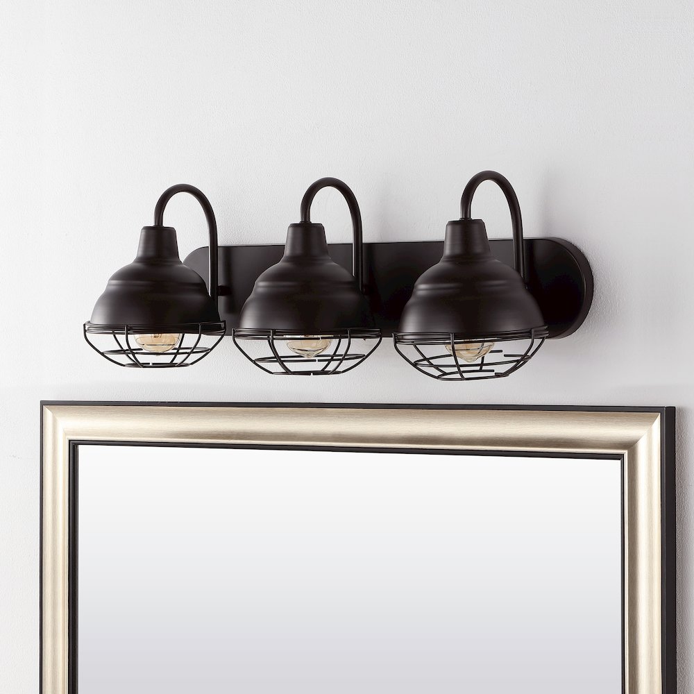 Levi Industrial Farmhouse Iron Led Vanity. Picture 6