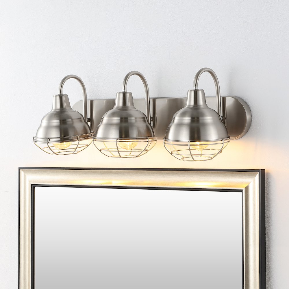 Levi Industrial Farmhouse Iron Led Vanity. Picture 8