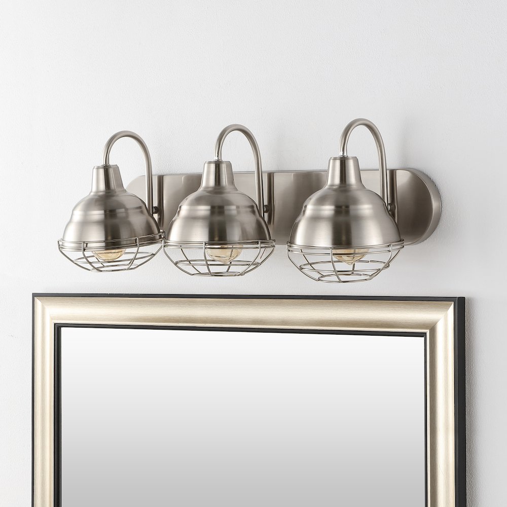 Levi Industrial Farmhouse Iron Led Vanity. Picture 6