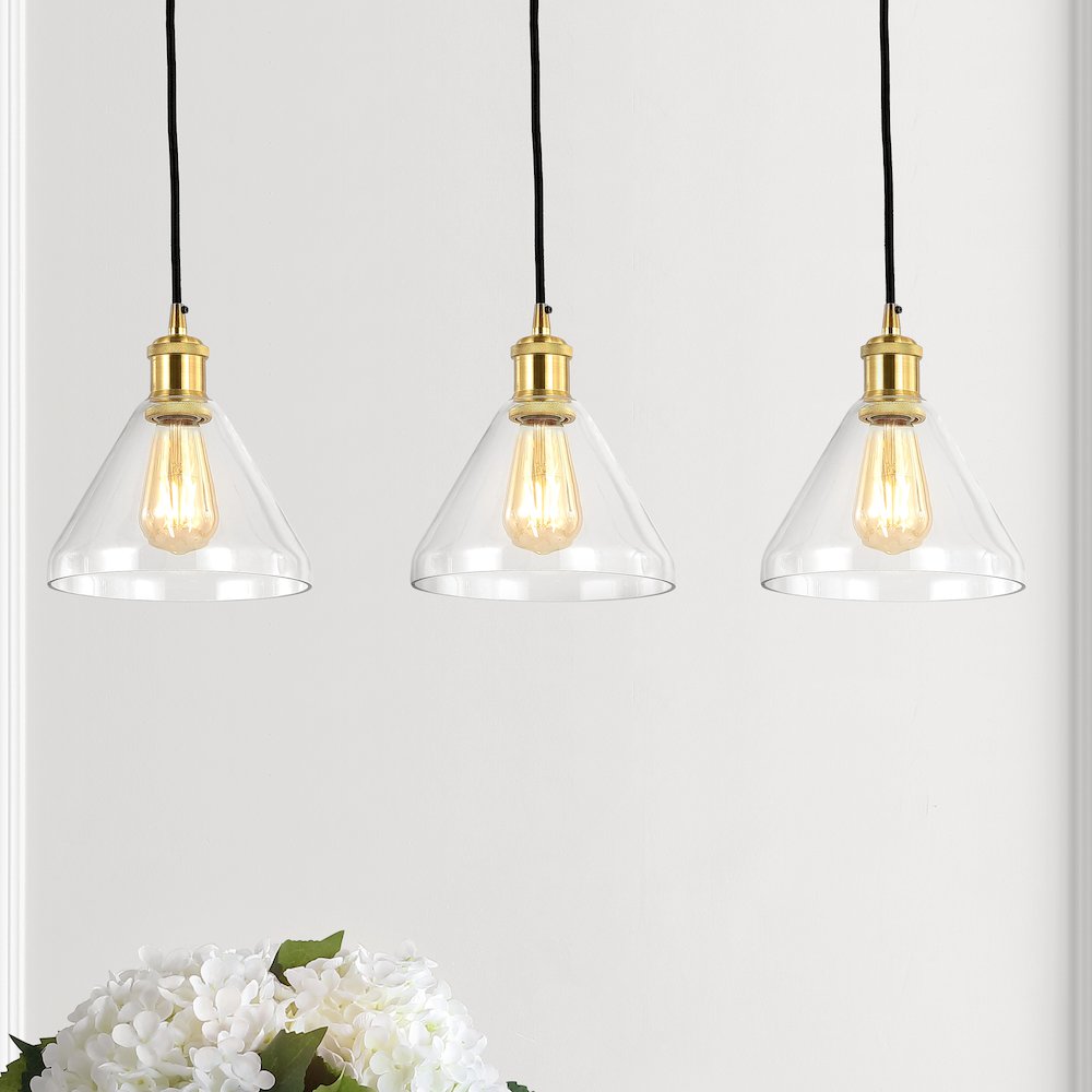 Kiawah Island Metal/Glass Contemporary Modern Led Pendant. Picture 11