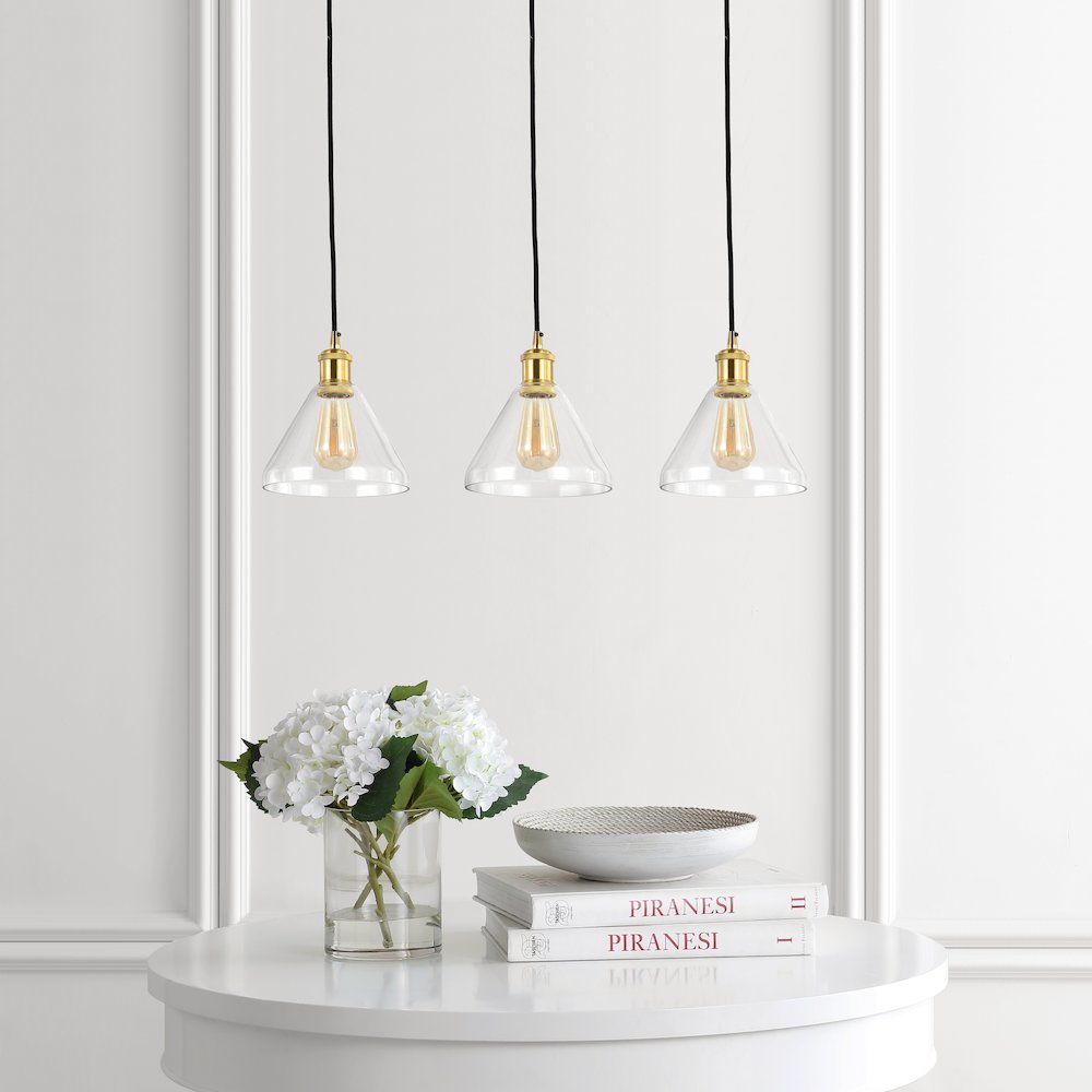 Kiawah Island Metal/Glass Contemporary Modern Led Pendant. Picture 8