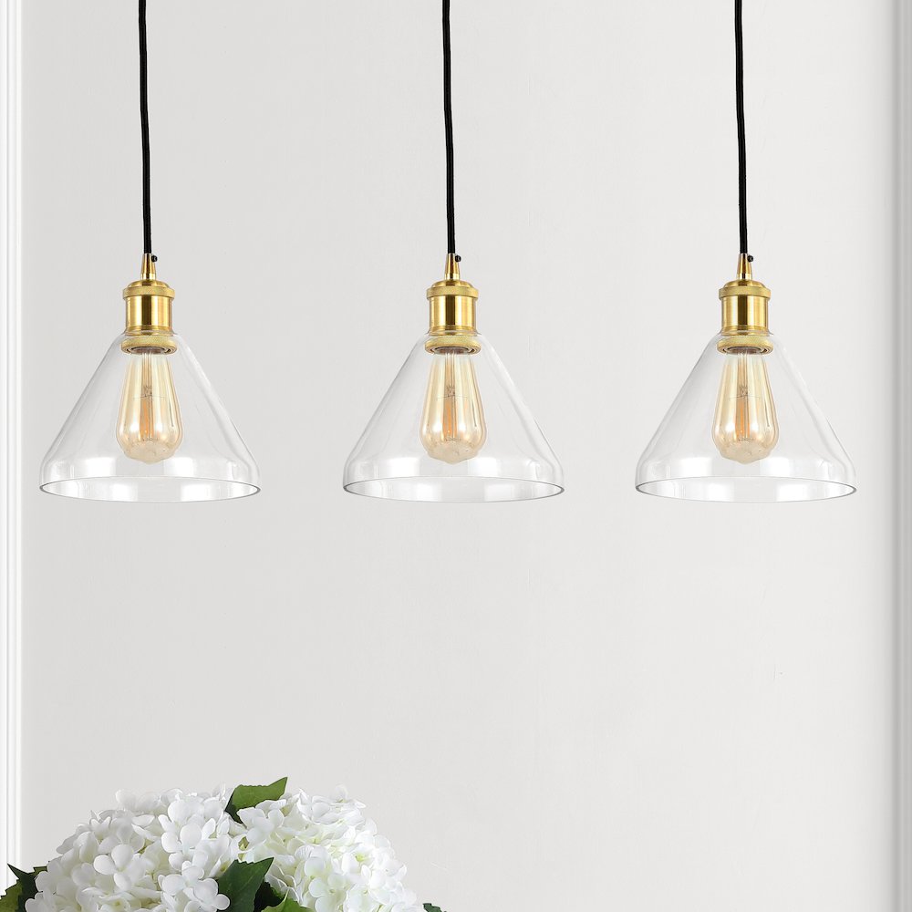 Kiawah Island Metal/Glass Contemporary Modern Led Pendant. Picture 9