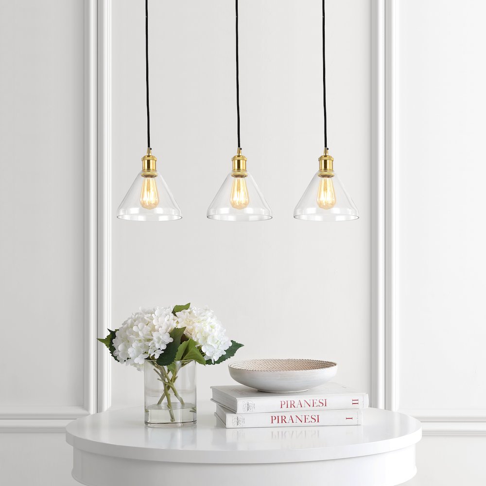 Kiawah Island Metal/Glass Contemporary Modern Led Pendant. Picture 7