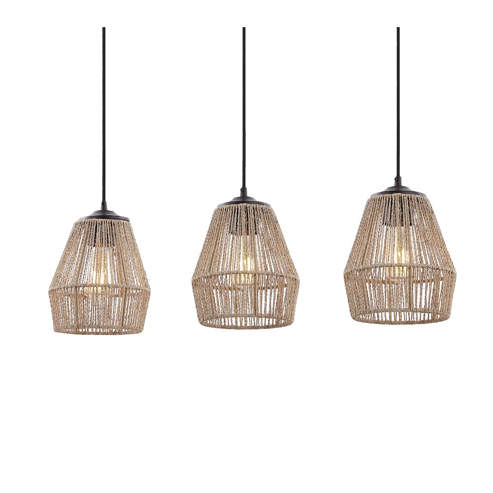 Ibiza Island Seagrassmetal Bohemian Coastal Led Pendant. Picture 3