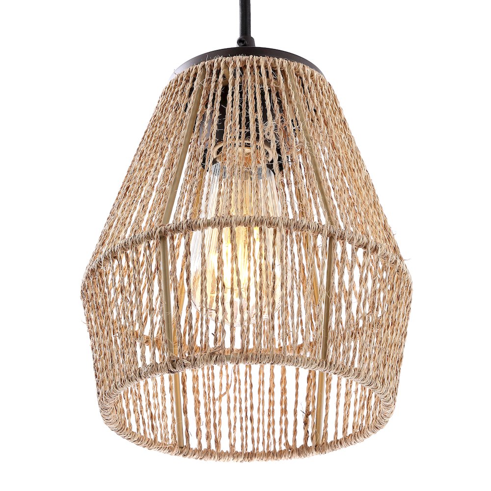 Ibiza Island Seagrassmetal Bohemian Coastal Led Pendant. Picture 5