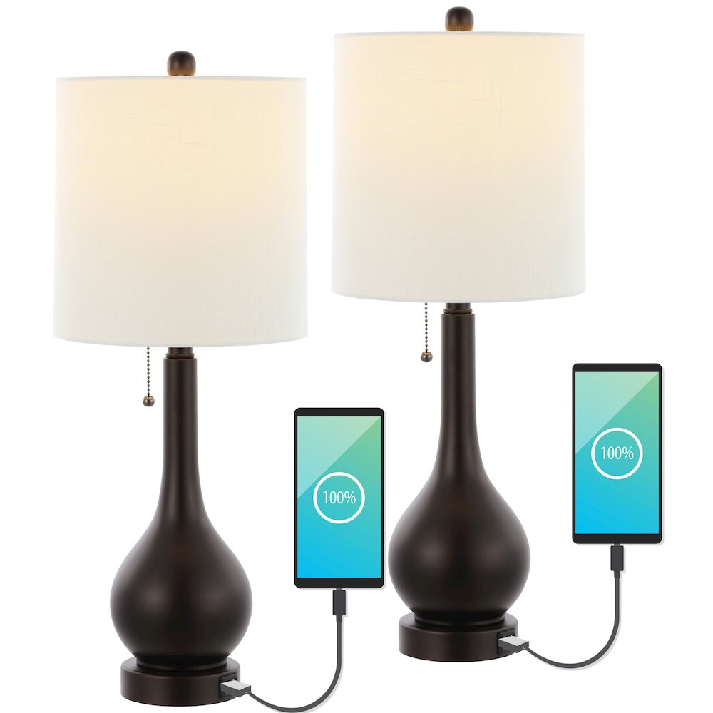 Tyler Modern Classic Gourd Iron Led Table Lamp. Picture 1