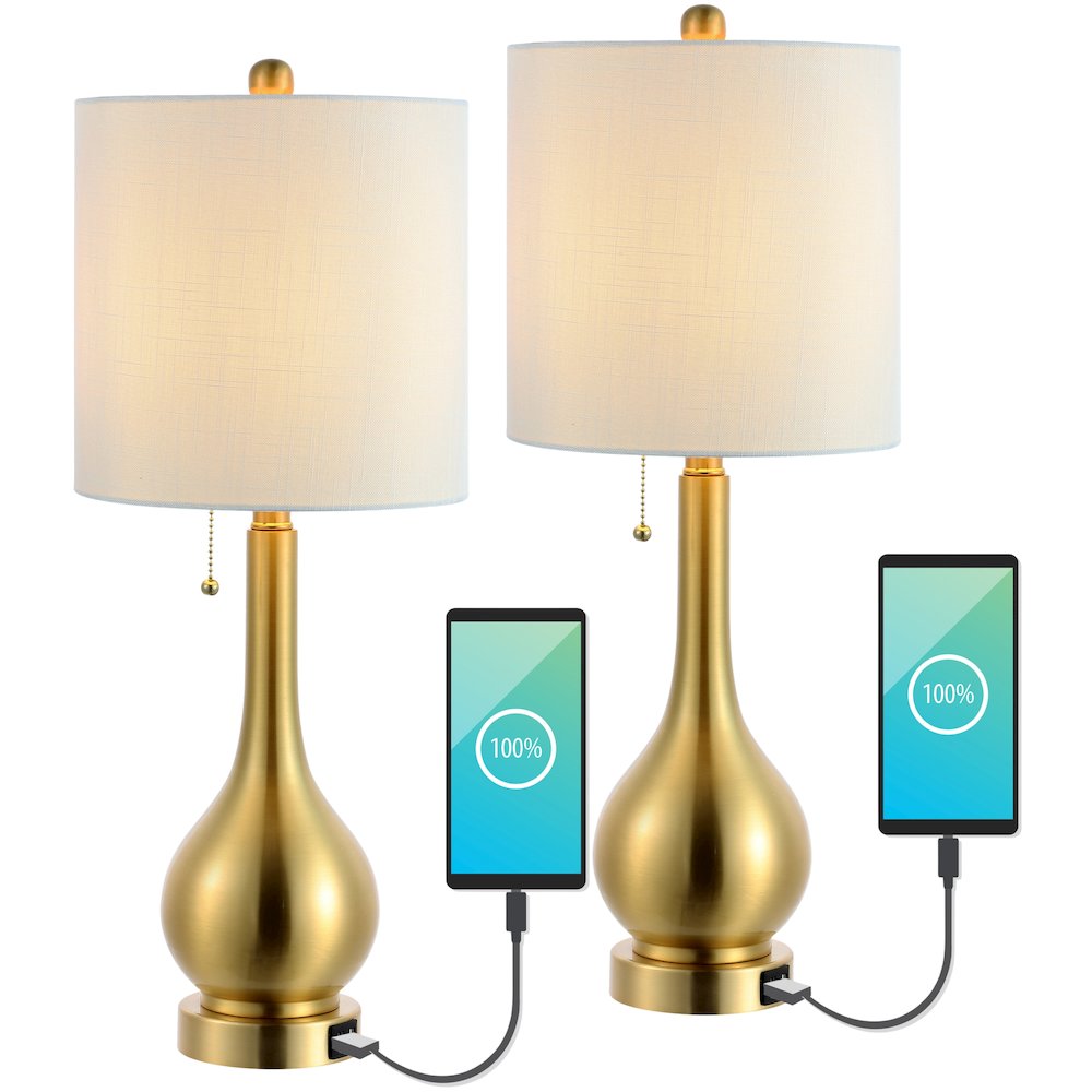 Tyler Modern Classic Gourd Iron Led Table Lamp. Picture 1