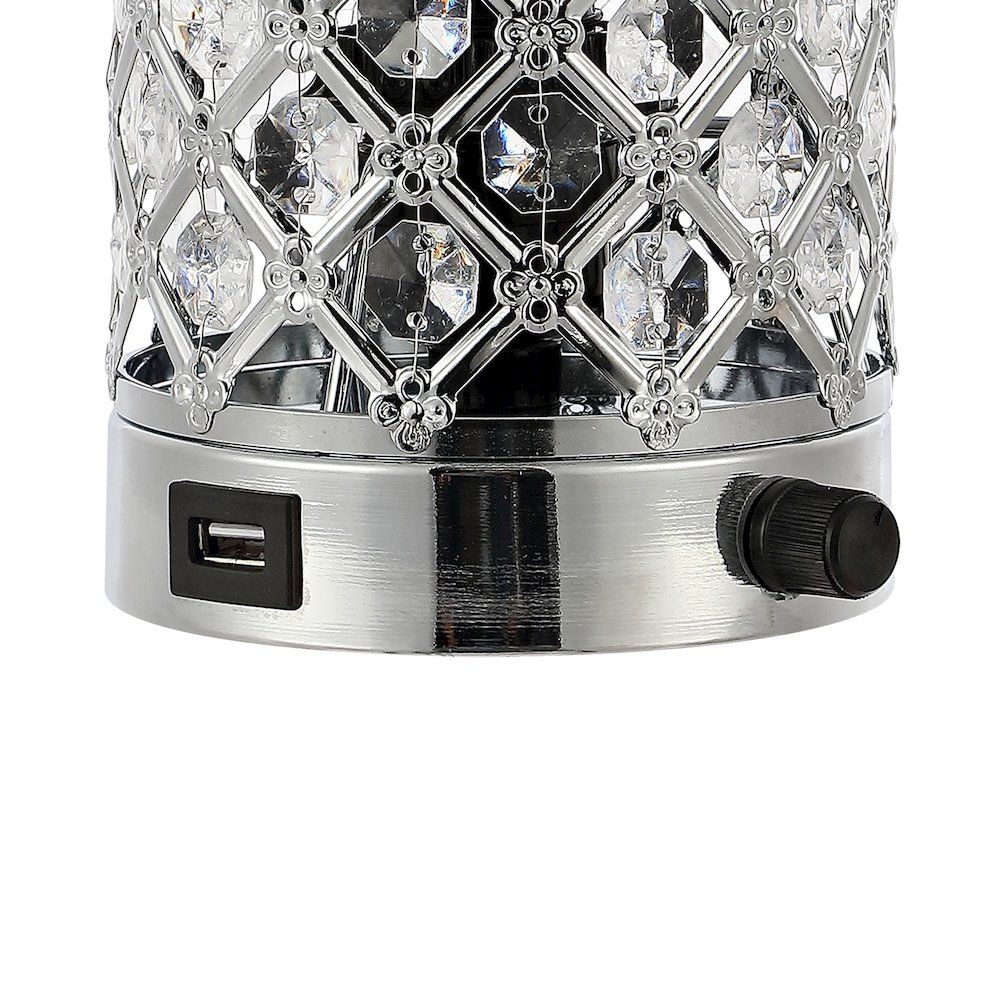 Lucie Mid Century Modern Iron/Acrylic Led Mini Uplight Table Lamp. Picture 3