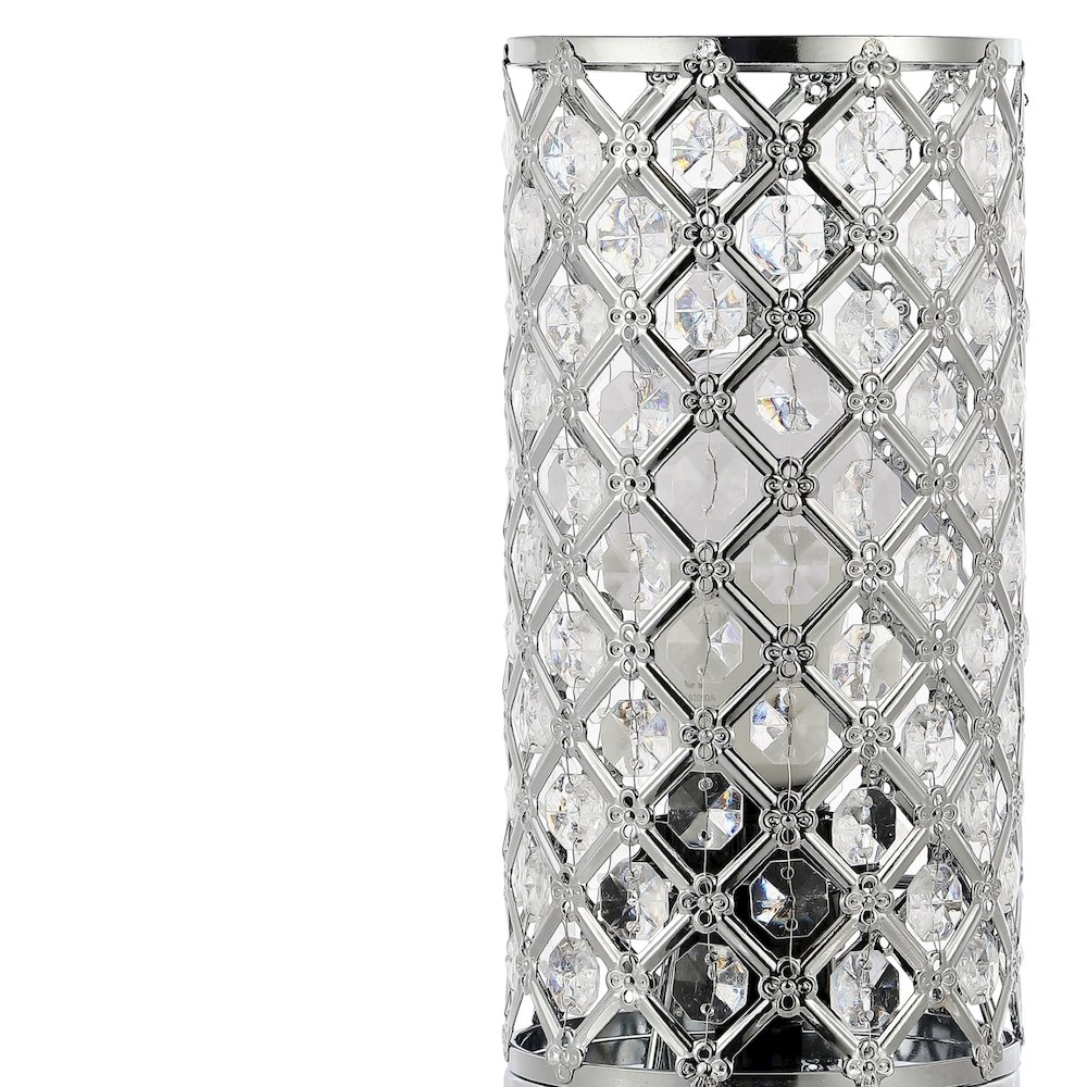 Lucie Mid Century Modern Iron/Acrylic Led Mini Uplight Table Lamp. Picture 2