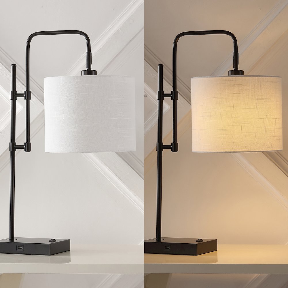 Edris Industrial Designer Metal Led Task Lamp With Usb Charging Port. Picture 6
