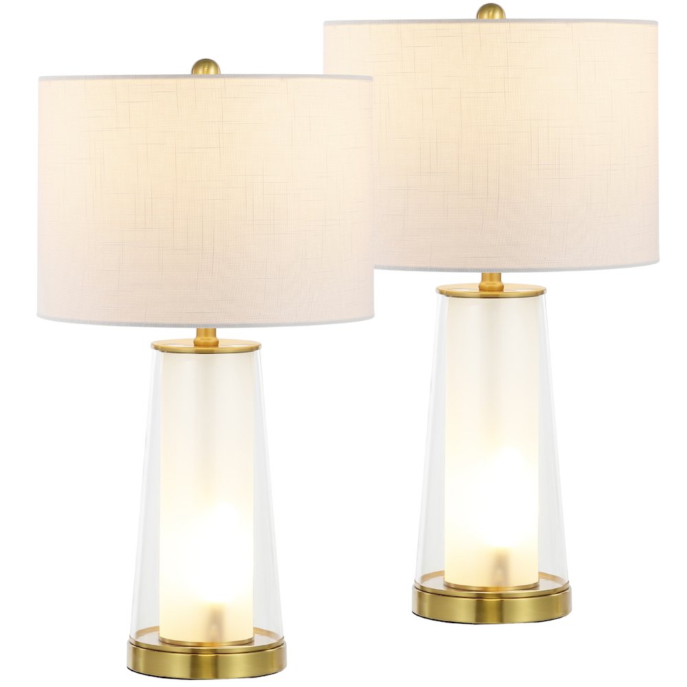 Tryon Modern Minimalist Glass/Iron Nightlight Led Table Lamp. Picture 1