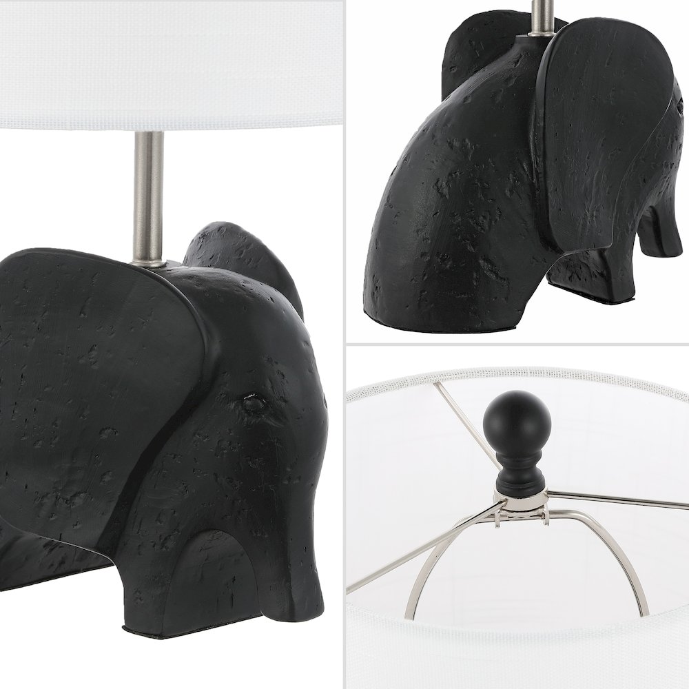 Koda Eclectic Southwestern Resin/Iron Elephant Led Kids' Table Lamp. Picture 3