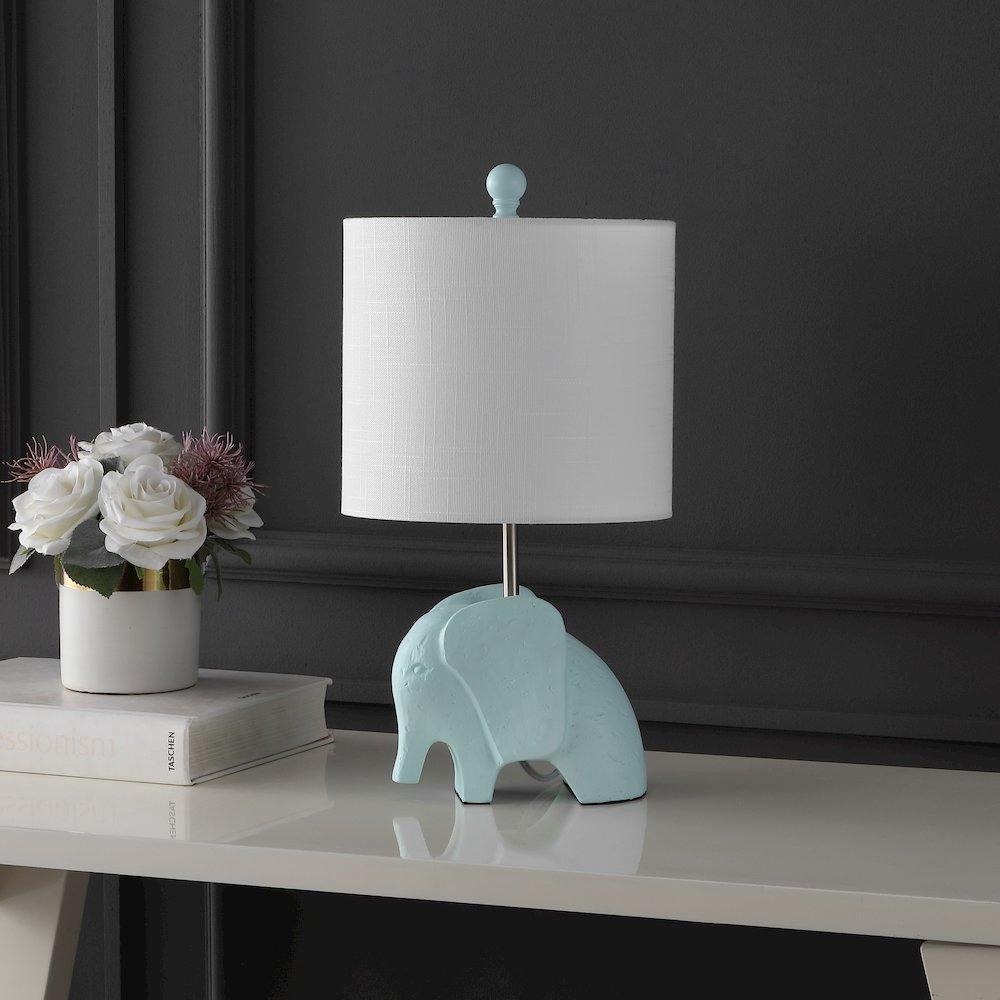 Koda Eclectic Southwestern Resin/Iron Elephant Led Kids' Table Lamp. Picture 1