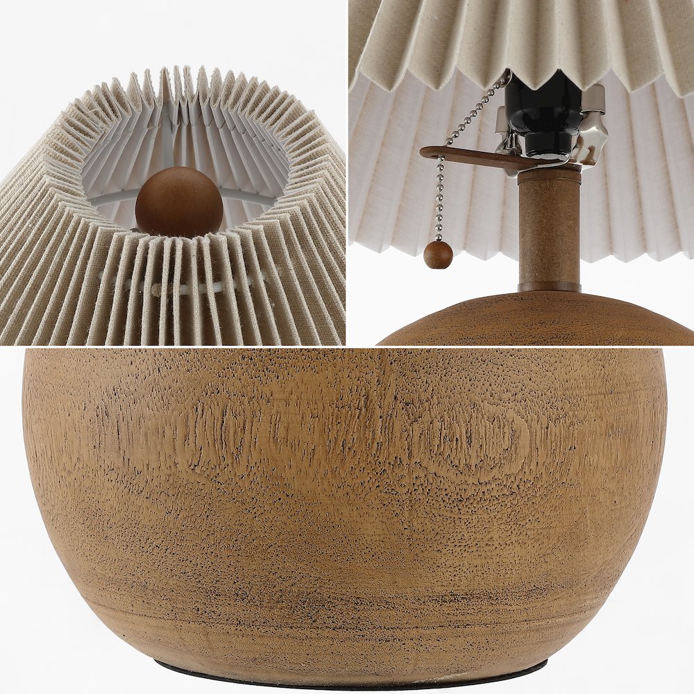 Aksel Coastal Scandinavian Resin/Iron Sphere Led Table Lamp. Picture 3