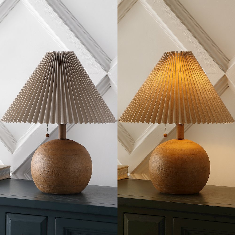 Aksel Coastal Scandinavian Resin/Iron Sphere Led Table Lamp. Picture 5