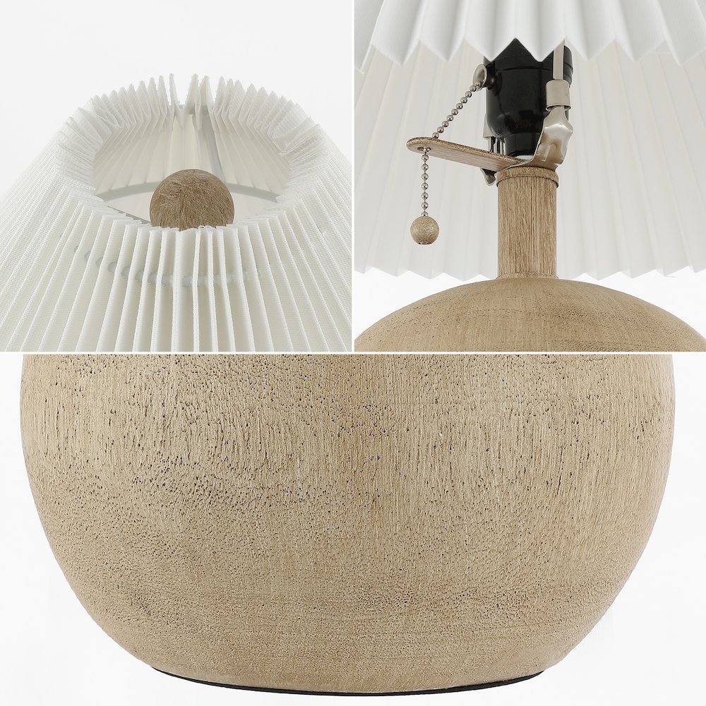 Aksel Coastal Scandinavian Resin/Iron Sphere Led Table Lamp. Picture 4