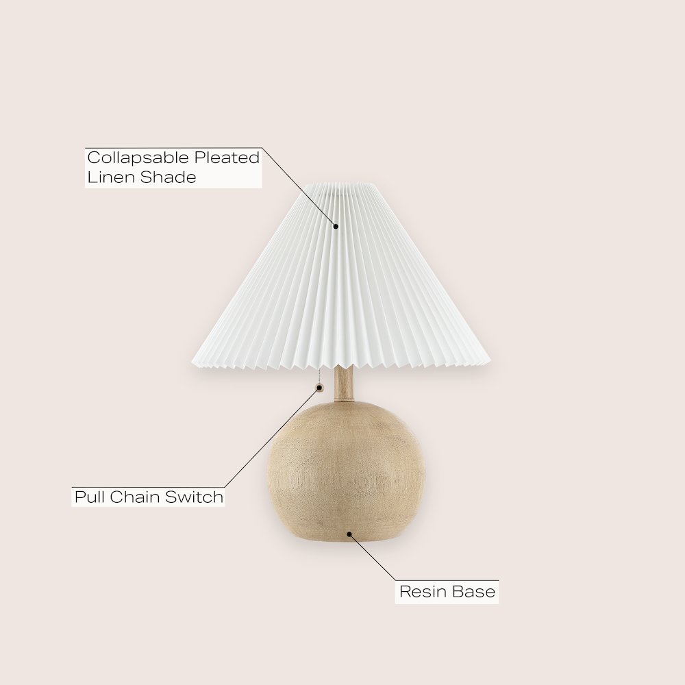Aksel Coastal Scandinavian Resin/Iron Sphere Led Table Lamp. Picture 5