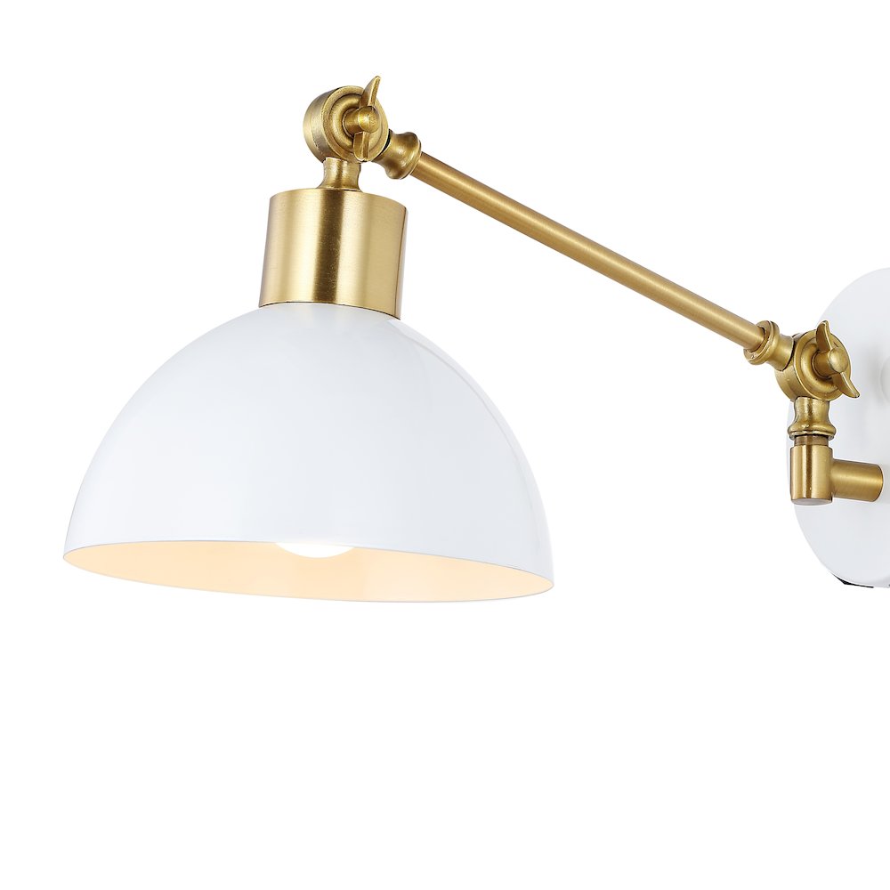 Lisa Swing Arm Modern Midcentury Iron Usb Charging Port Led Sconce. Picture 5