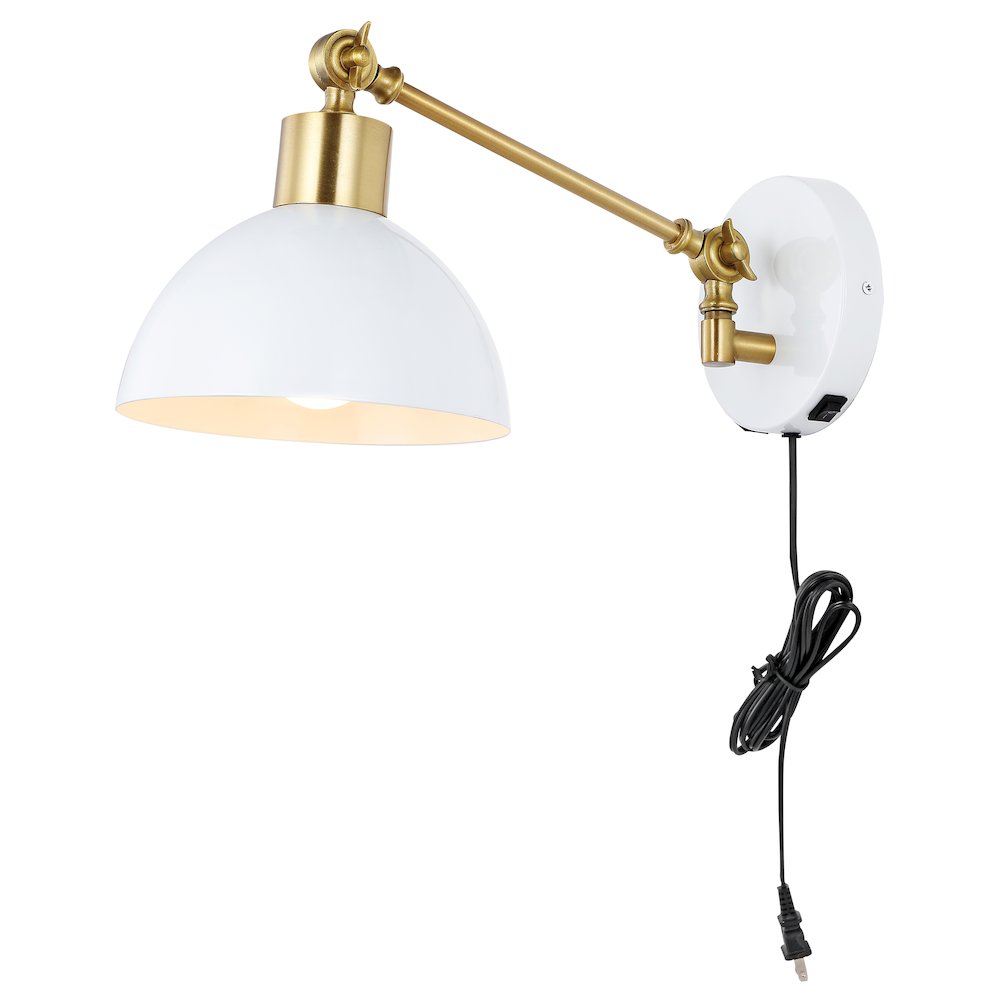 Lisa Swing Arm Modern Midcentury Iron Usb Charging Port Led Sconce. Picture 1
