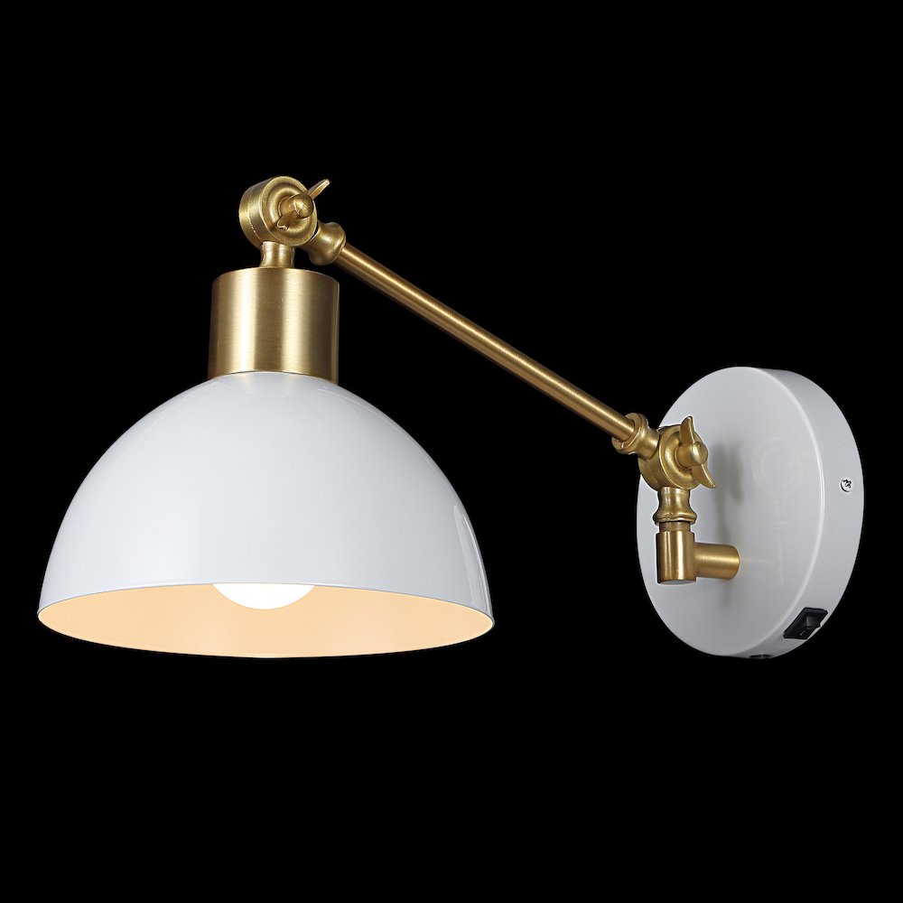 Lisa Swing Arm Modern Midcentury Iron Usb Charging Port Led Sconce. Picture 3