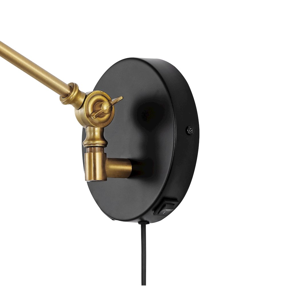 Lisa Swing Arm Modern Midcentury Iron Usb Charging Port Led Sconce. Picture 4