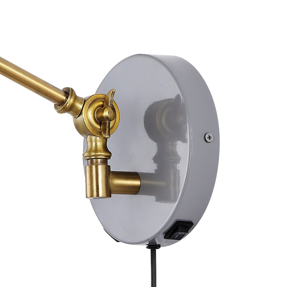 Lisa Swing Arm Modern Midcentury Iron Usb Charging Port Led Sconce. Picture 4