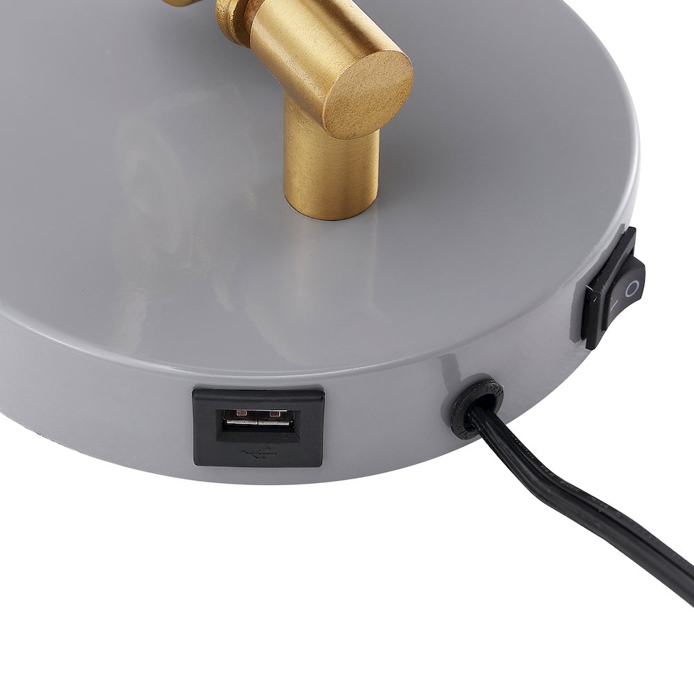 Lisa Swing Arm Modern Midcentury Iron Usb Charging Port Led Sconce. Picture 6