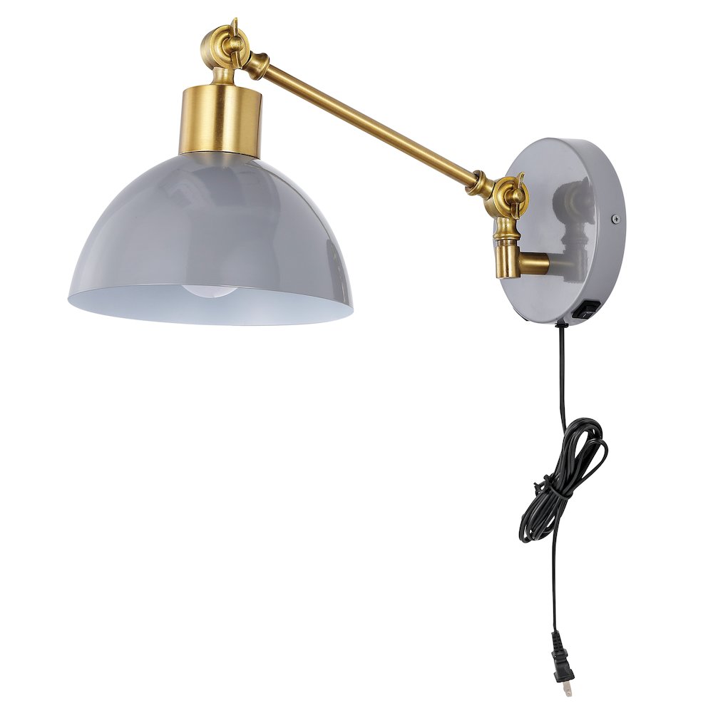 Lisa Swing Arm Modern Midcentury Iron Usb Charging Port Led Sconce. Picture 2