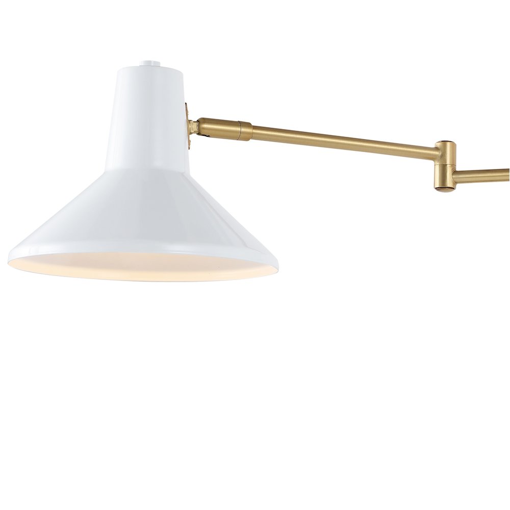 Hygge Swing Arm Modern Midcentury Iron Usb Charging Port Led Sconce. Picture 5