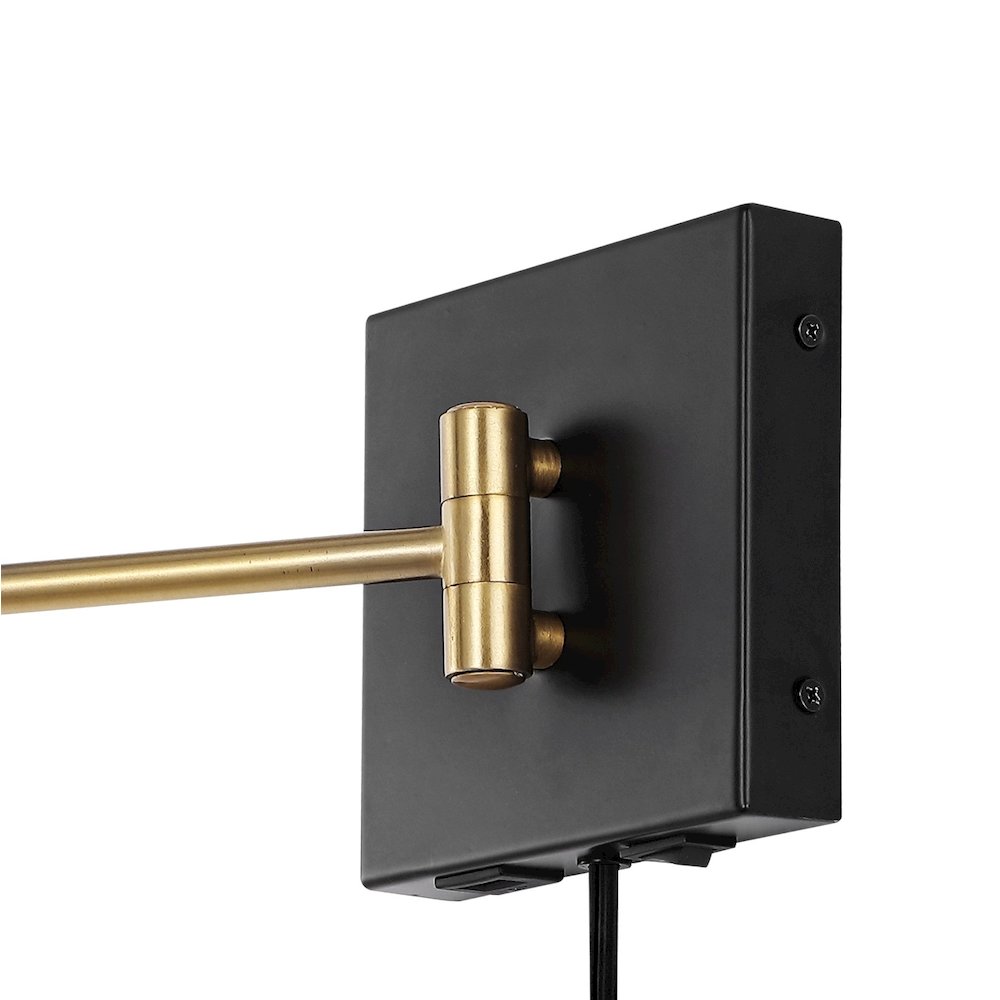 Hygge Swing Arm Modern Midcentury Iron Usb Charging Port Led Sconce. Picture 4