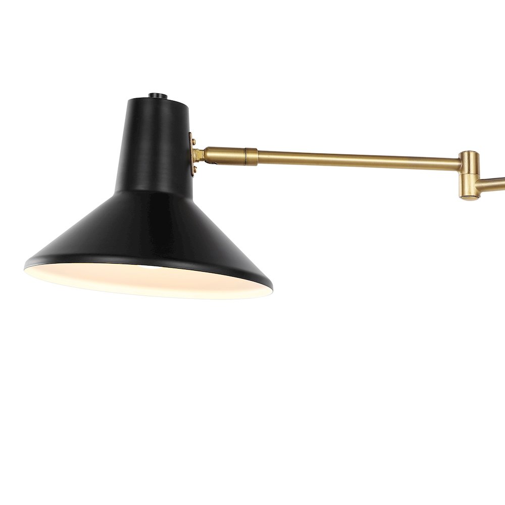 Hygge Swing Arm Modern Midcentury Iron Usb Charging Port Led Sconce. Picture 3