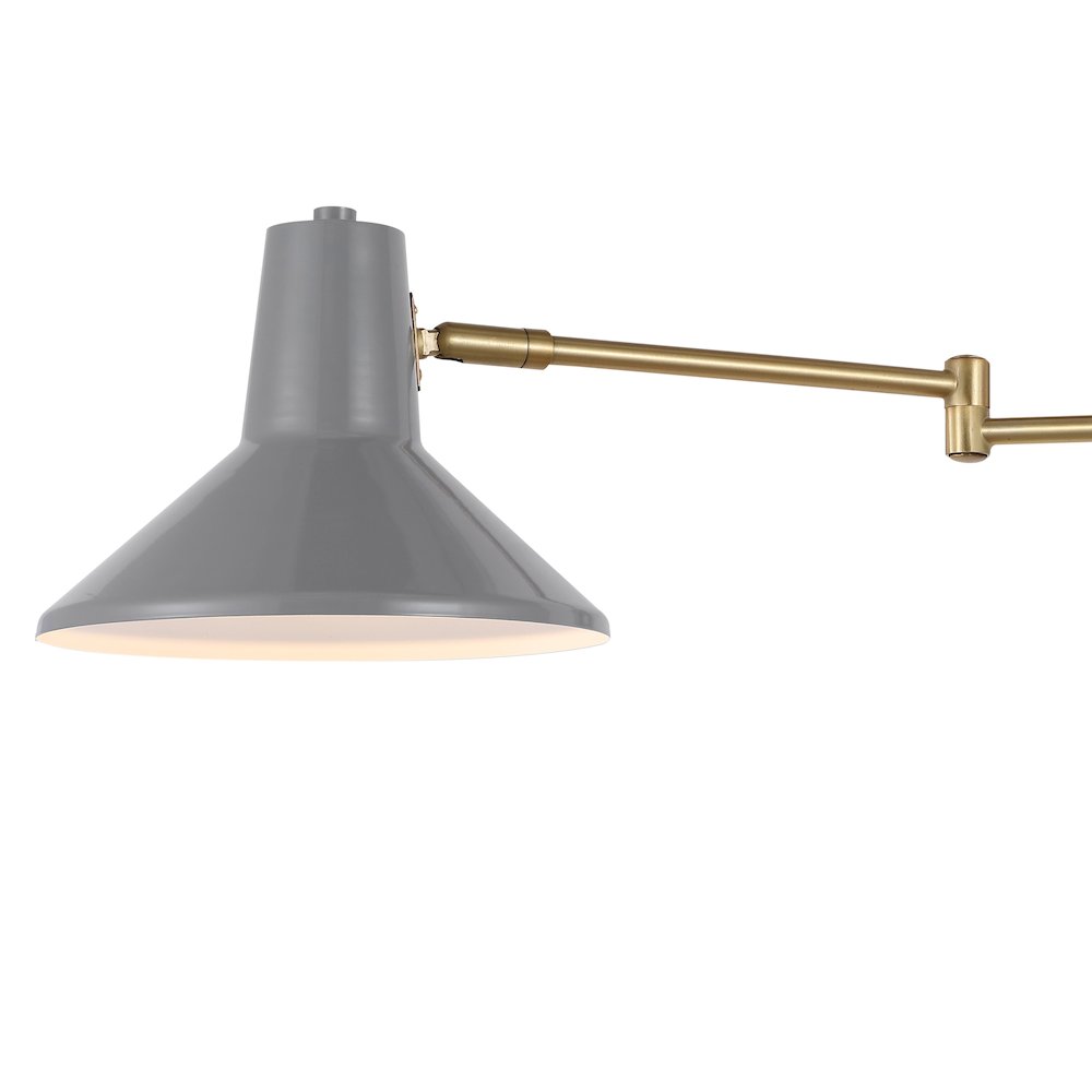 Hygge Swing Arm Modern Midcentury Iron Usb Charging Port Led Sconce. Picture 3
