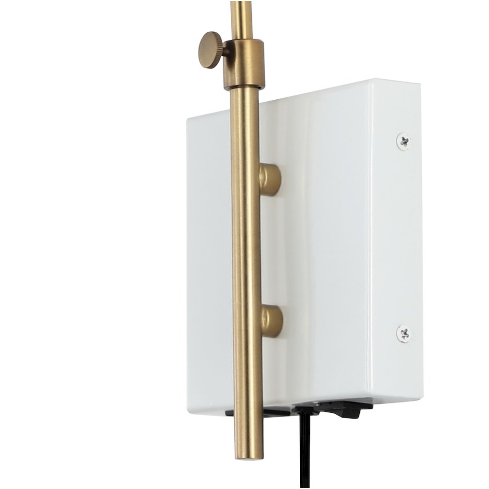 Max Swing Arm Modern Midcentury Iron Usb Charging Port Led Sconce. Picture 6