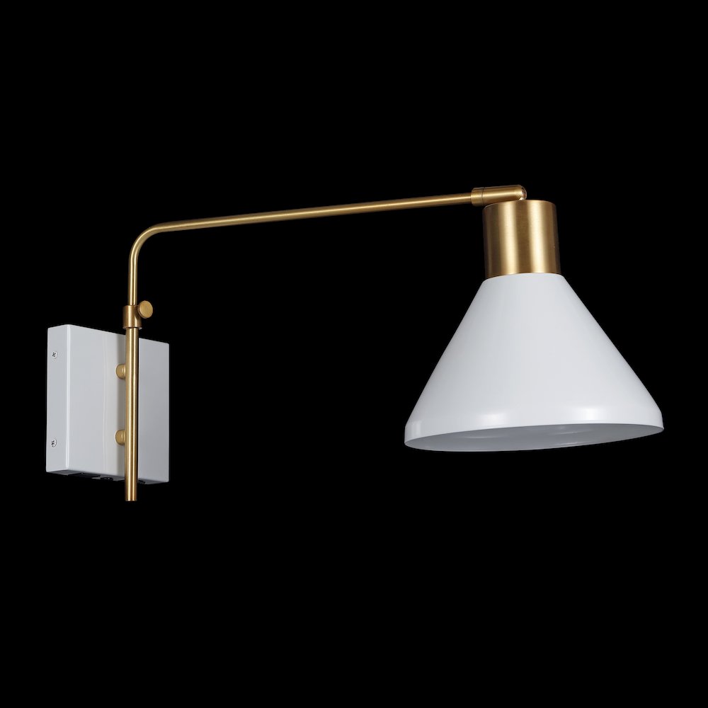 Max Swing Arm Modern Midcentury Iron Usb Charging Port Led Sconce. Picture 4