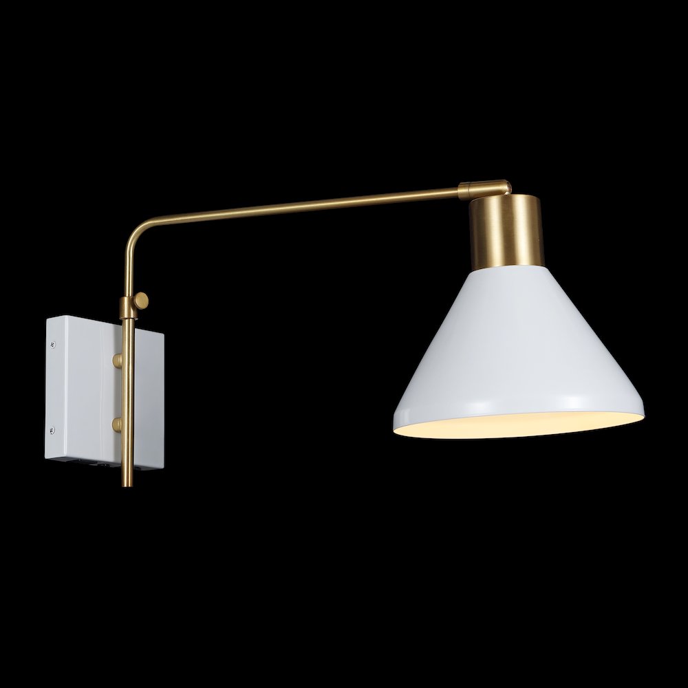 Max Swing Arm Modern Midcentury Iron Usb Charging Port Led Sconce. Picture 3