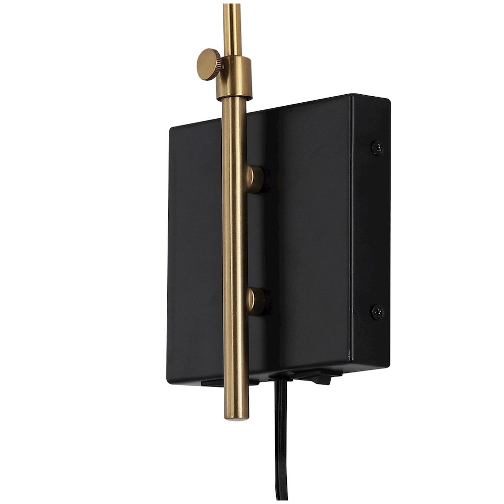 Max Swing Arm Modern Midcentury Iron Usb Charging Port Led Sconce. Picture 4