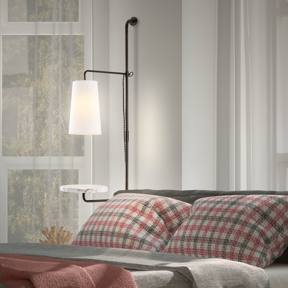 Andre 1-Light Contemporary Industrial Iron Plug-In. Picture 2