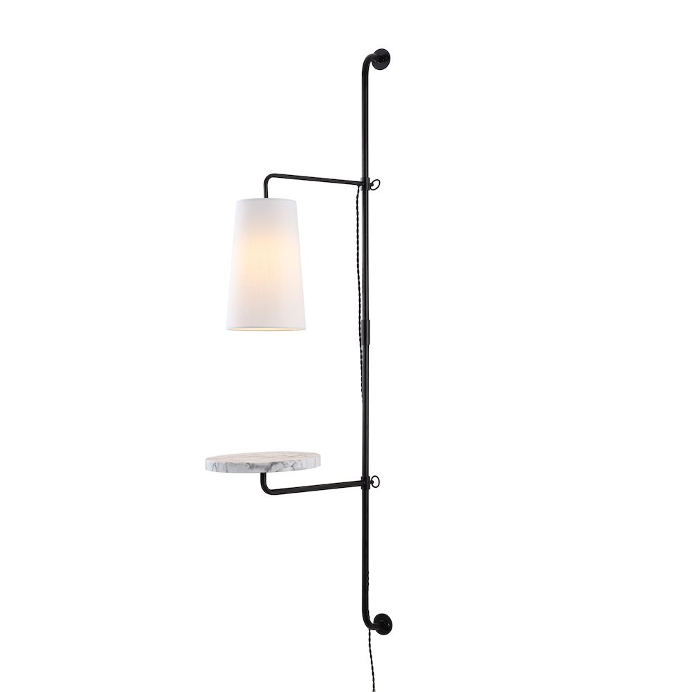 Andre 1-Light Contemporary Industrial Iron Plug-In. Picture 3