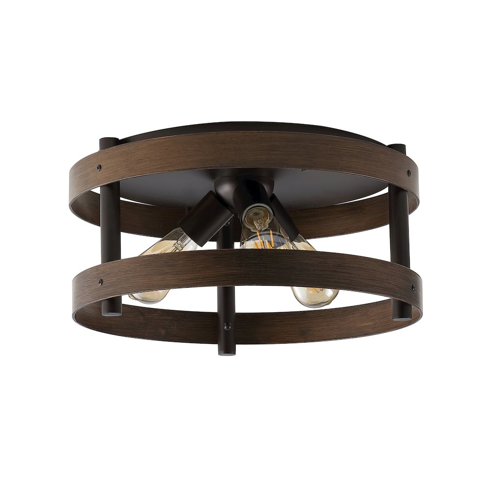 Cooper Farmhouse Industrial Iron Led Flush Mount. Picture 1