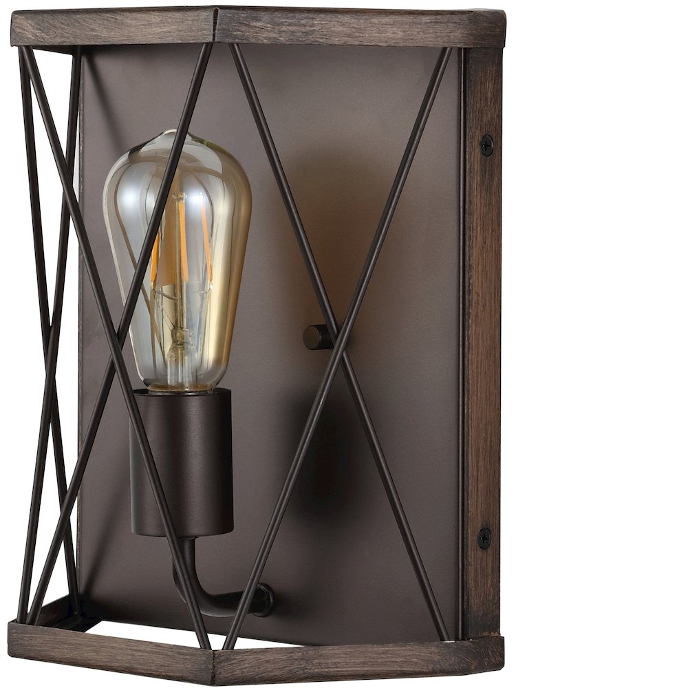 Liam Rustic Farmhouse Iron Led Sconce. Picture 3