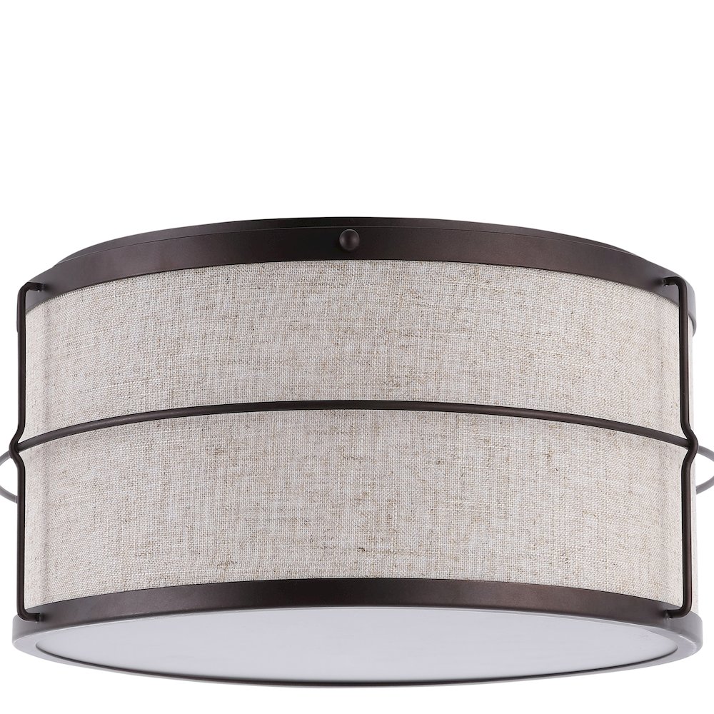 Evan Rustic Farmhouse Iron Led Flush Mount. Picture 3
