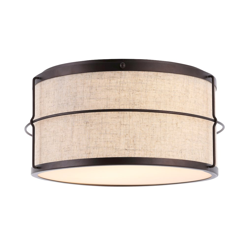 Evan Rustic Farmhouse Iron Led Flush Mount. Picture 7