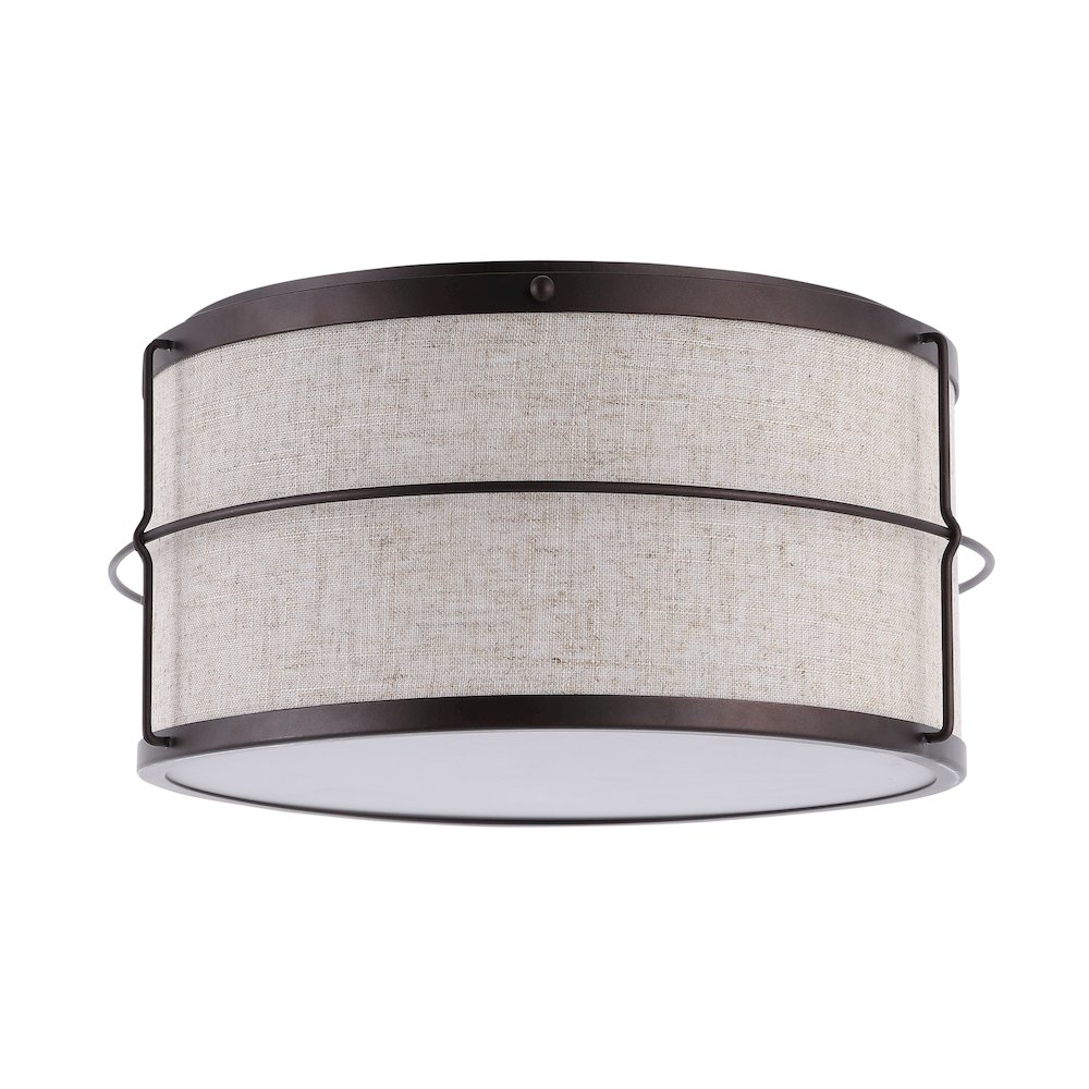 Evan Rustic Farmhouse Iron Led Flush Mount. Picture 1